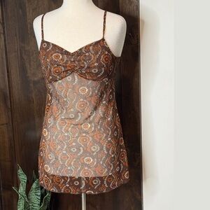 Vintage Y2K Clockhouse Sheer Mini Dress or top Size S